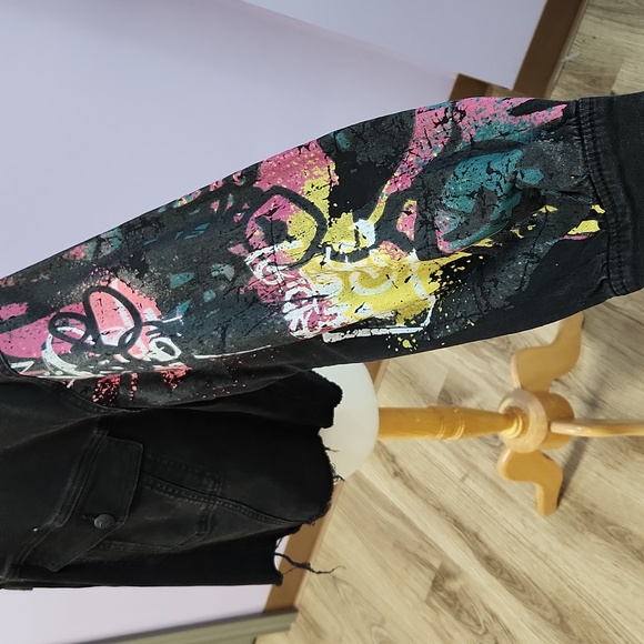 LOVE & LEGEND black denim jacket - Picture 8 of 12